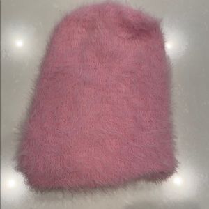 Topshop Pink Fuzzy Beanie